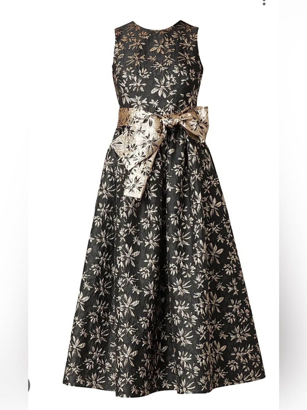 Shoshanna Serra Black and Gold Floral Jacquard Party Gown size 0-NWT